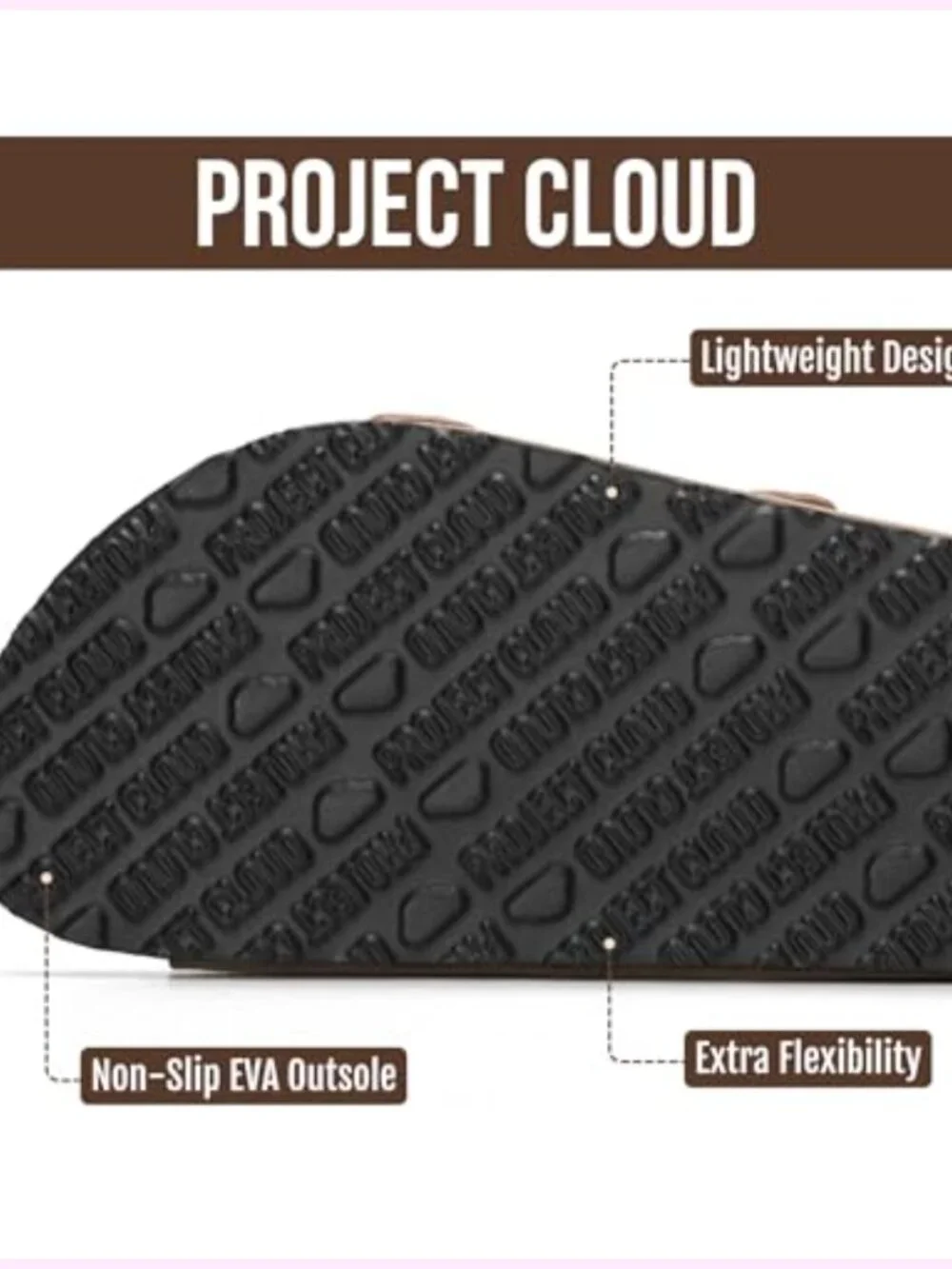 Genuine Leather Slide Sandals with Memory Foam and Arch Support